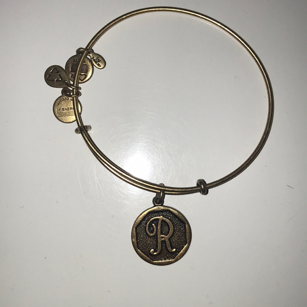 Alex and Ani “R” charm bracelet